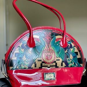Stunning RED Talja Firenze Half Moon Bag 😲🚨💃